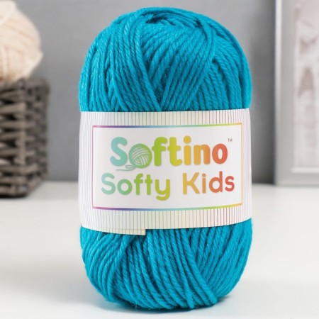 Yarn 100% acrylic "Softy Kids" 90m ± 5m 50 g Color 18 turquoise