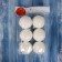 Set of balls plastic D -5.5 cm, 6 pcs "Puff - Beads" White