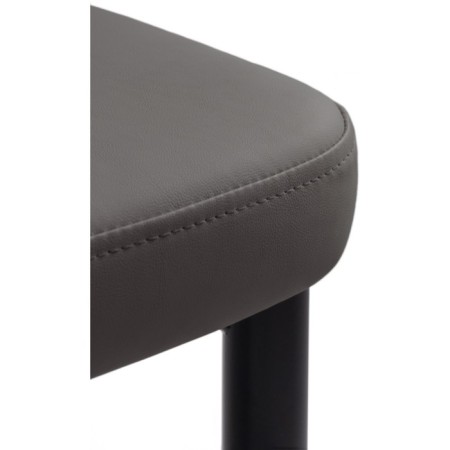 Stool on a metal frame Neli Metal/Eco -leather, Black/Gray 48x61x90 cm-7