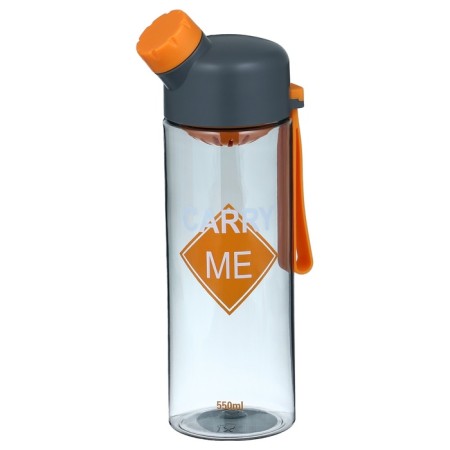 Water bottle, 550 ml, 22.5 x 6.7 cm, sieve, white