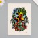 Tattoo on the body color "Birds Art" 26.1x14.6 cm