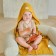 Toward Corner Muslim crumb I, 75x75 cm, mustard color, 100% cotton, 3-p, 180 g/m2