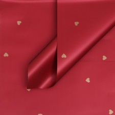 Film in sheets, 58 x 58 ± 5% cm, “hearts”, wine, 65 μm