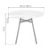 Round table Skandi metal, white/natural 80x80x73 cm