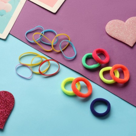Hair elastic band "Fleeca" (set of 110 pcs ± 10) 2 cm, mix-1
