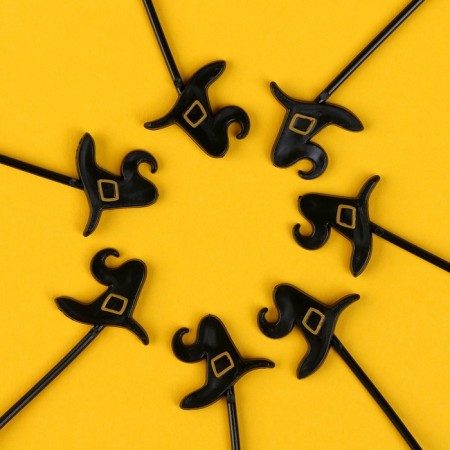 Skewers "Hat", in a set of 12 pieces, color black
