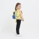 Children's backpack on lightning, 1 outer pocket, yellow color