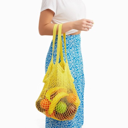 Avoska, 41 x 27 cm, handle 17 cm, cell 1.5 cm, yellow-1