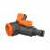 Distributor 2-channel, internal thread 3/4 ", quick-sitting connection, rubberized plastic, Greengo