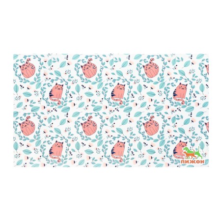 Rug for a bowl "Pigger" 43 x 28 cm "cats in foliage"-2