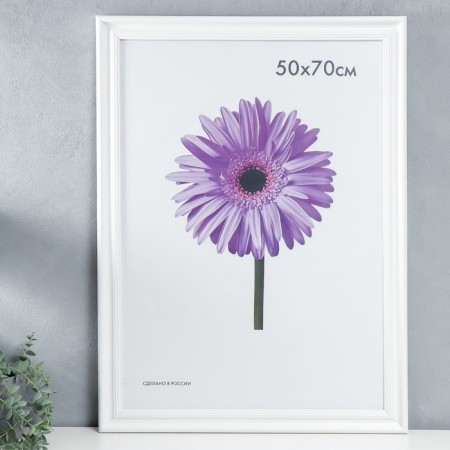 Photo frame Liza 50x70 cm white (plastic screen)