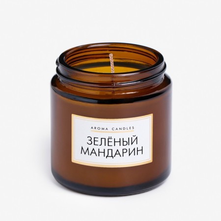 Candle in the bank Aromatic "Green Mandarin", 6.2x6.2x6.5 cm, 9 hours-2