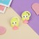 Hair gum "Baby" (set 2 pcs) Little queen, 3 cm, yellow