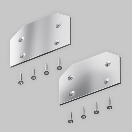 The end plug to the Technical Trampec-31s profile, 6.5x0.2x4.51 cm, the color of silver-1