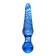 Sexus Glass bilateral phallimitator, glass, blue, 17 cm