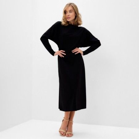 Women's knitted dress Minaku: Basic Line Color Black, Rr. 46-2