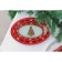 Glass oval shade "New Year's spruce", 24.5 × 15.5 cm