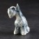 Porcelain figurine "Mittelshneuszer Gray", 8x5.5x4 cm, copyright painting