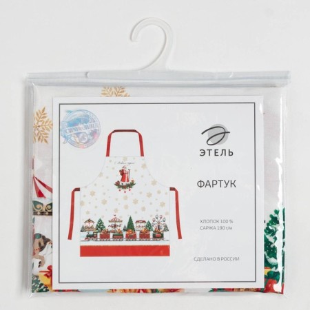 Apron Ethel New Year's fair 60x70cm, 100% HL, sarzha 190 g/m2-8