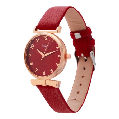 Women's watch, D-3.3 cm, red watches-2