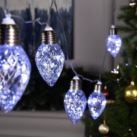 Garland “thread” 3 m with nozzles “bumps of cones”, ip20, transparent thread, 80 LED, white glow, 8 modes, 220 V