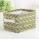 Storage basket with zigzag handles, 23 × 17.5 × 14 cm, green color