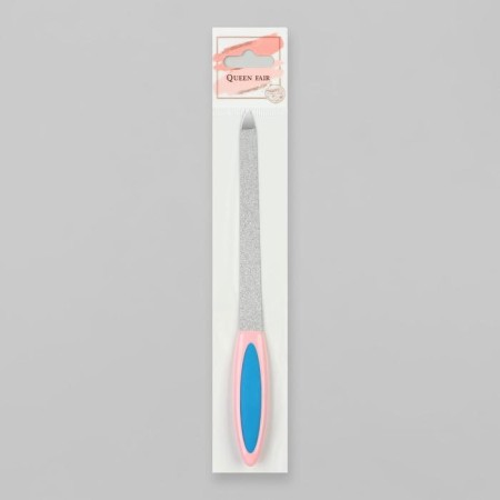 Metal file for nails, rubberized handle, 17 cm, color mix-3