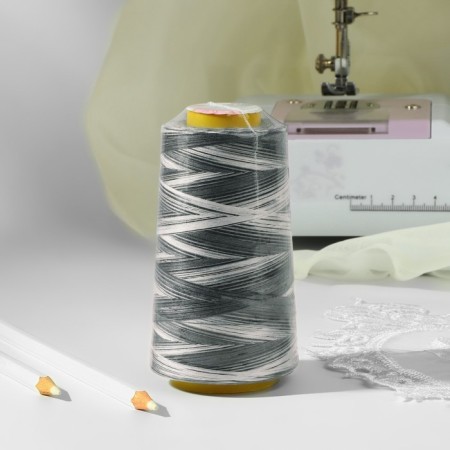 Multicolor threads 40/2, 3000 yard, black and white color-3