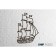 Wall panel made of wood, a prefabricated model, Ewa Design, a ship (sailboat)