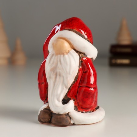 Souvenir Ceramics "Santa Claus in red with a large nose" 5.9x6.2x8.8 cm-3