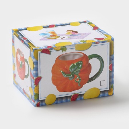 Ceramic "Tomato" mug, 400 ml, red color-3