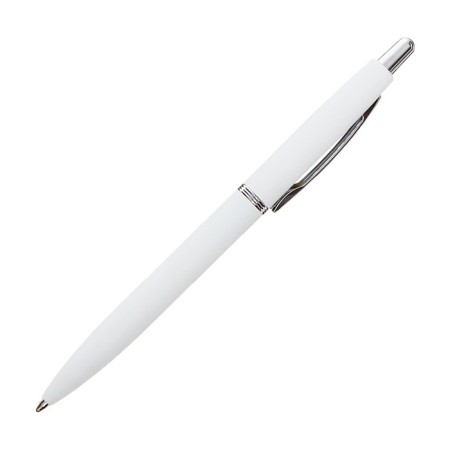 Automatic ball handle, 1.0 mm, BrunovisConti San Remo, blue rod, white metal case Soft Touch, in a tube-3