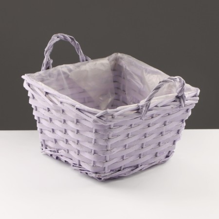 Playfish basket, 21 x 21 x 12/16x16 cm, purple, willow-1