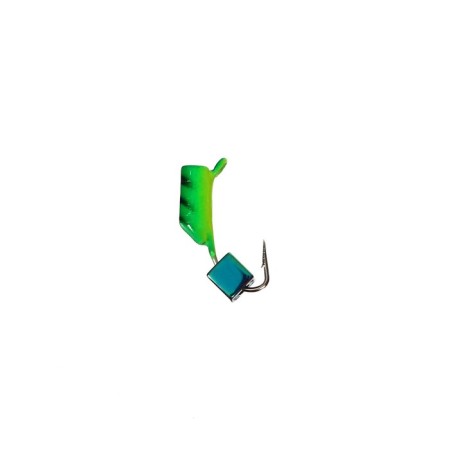 Mormyshka tungsten Marlin’s nails, 2.5 mm, weight 0.7 g, green, yellow + gasoline, 10 pcs