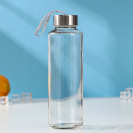 A glass bottle in a rattan case, 400 ml, h = 20 cm, mix color-2