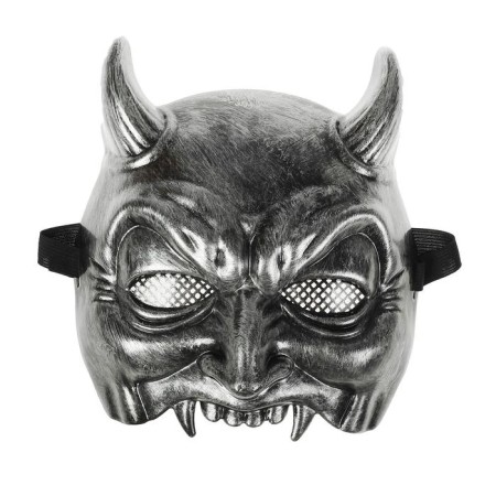 Carnival mask "Damn", silver color