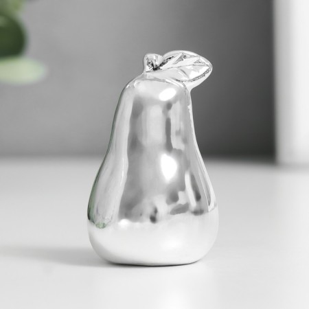 Souvenir Ceramics "Pear" silver 3.4x3.4x5.5 cm-1