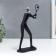 Souvenir Polystone "Athlete - Tennis" Black with silver 28.5x13 cm