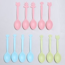 Tablespoons plastic, 9 cm, 12 pcs, color mix