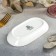Porcelain dish, 14 × 7.5 cm, white color