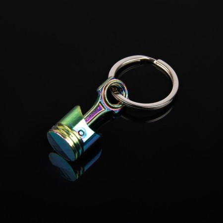 Cartage keychain, piston, metal, mother -of -pearl-1