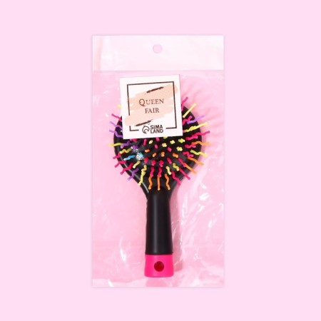 The comb is massage, with a mirror, 7.7 × 15.2 cm, color mix-7