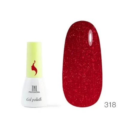 TNL Professional Mini Gel-Loks “8 Senses”, No. 318 Rubin Fragments, 6 ml
