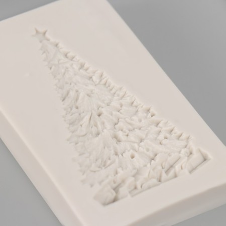 Mold Silicon "Christmas tree with gifts" 8x5x0.8 cm-2