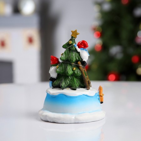 LED figure "Christmas tree" 10 × 15 × 10 cm, polystone, batteries AAAX2 (not in the kit), glow warm white-2