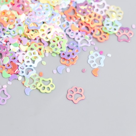 Decor for the creativity "Paws. Pastel mother -of -pearl" set 20 grams-1