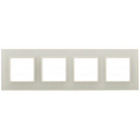 The frame for the circuit breaker for 4 posts, glass, era Elegance, ivory/ivory