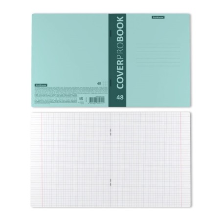Notebook of 48 sheets in the Erichkrause CoverProbook Pastel, plastic cover, offset block, whiteness 100%, mint-2