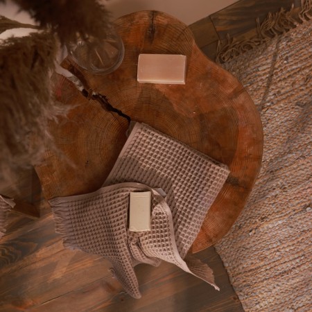 Waffle towel SL Home: BOHO "Sabbia" 100x180 cm, 100% cotton, 300 g/m2-5