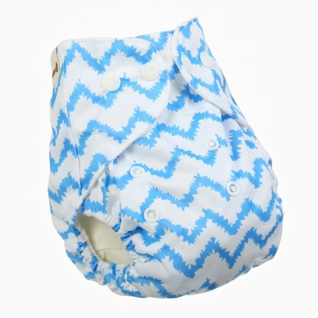 A set of reusable diapers "Machines", 3-8 kg, white, blue, 2 pcs., I crush me-1